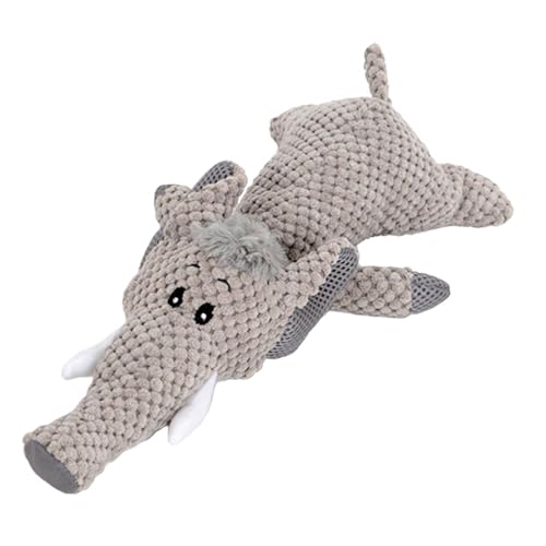 JISADER Kauspielzeug für Hunde, quietschendes Hundespielzeug, weiches Plüschspielzeug, Kauspielzeug, Stofftier, Hundespielzeug zum Spielen, GRAU JISADER Kauspielzeug für Hunde, quietschendes Hundespielzeug, weiches Plüschspielzeug, Kauspielzeug, Stofftier, Hundespielzeug zum Spielen, GRAU von JISADER