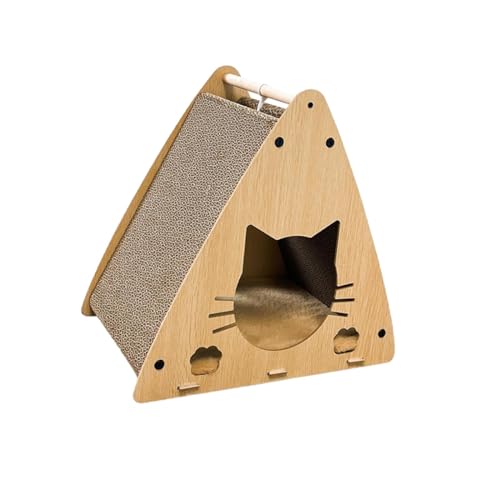 JISADER Kratzbrett, Katzenhäuser aus Pappe, Wellpappe-Auflage, Spielkatzen-Kratzpads, Katzenspielhaus für mittelgroße Katzen, Katzenhaus aus Pappe JISADER Kratzbrett, Katzenhäuser aus Pappe, Wellpappe-Auflage, Spielkatzen-Kratzpads, Katzenspielhaus für mittelgroße Katzen, Katzenhaus aus Pappe von JISADER