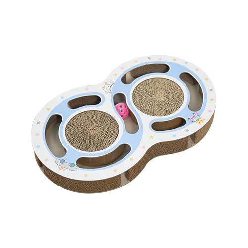 JISADER Kratzbrett für Kätzchen, Kugelbahn, Katzenspielzeug, Spielen und Dehnen, 2-in-1-Puzzle, Katzenspielzeug, Kratzkarton für Wohnungskatzen, RUNDEN JISADER Kratzbrett für Kätzchen, Kugelbahn, Katzenspielzeug, Spielen und Dehnen, 2-in-1-Puzzle, Katzenspielzeug, Kratzkarton für Wohnungskatzen, RUNDEN von JISADER