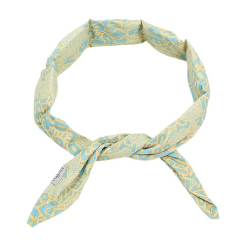 JISADER Kühlendes Hundehalsband, Haustier Halsmanschette, Kühlendes Hundehalstuch, Eisschal für Indoor Camping, Blaugelb, S von JISADER