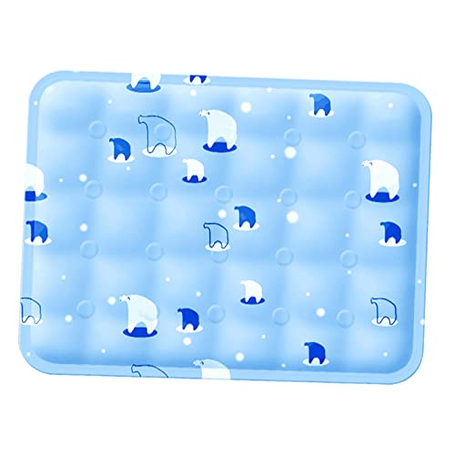 JISADER Kühlmatte für Hunde, Hundebett, rutschfest, faltbar, Katzendecke, Katzenmatte, Kissen, Schlafunterlage, Kühlkissen für Zuhause, Reisen, Auto, Hellblau, 60 cm x 90 cm JISADER Kühlmatte für Hunde, Hundebett, rutschfest, faltbar, Katzendecke, Katzenmatte, Kissen, Schlafunterlage, Kühlkissen für Zuhause, Reisen, Auto, Hellblau, 60 cm x 90 cm von JISADER