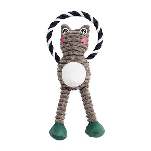 JISADER Kuscheltier-Hundespielzeug, quietschendes Spielzeug, interaktives, Hundekauspielzeug, Hundeplüschspielzeug für das Kauübungstraining, Frosch JISADER Kuscheltier-Hundespielzeug, quietschendes Spielzeug, interaktives, Hundekauspielzeug, Hundeplüschspielzeug für das Kauübungstraining, Frosch von JISADER