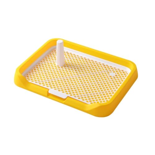 JISADER Mesh Grids Toiletten-Hundetöpfchen-Tablett, Trainingstablett, Hundetöpfchen-Unterlage für kleine und mittelgroße Hunde, Gelb JISADER Mesh Grids Toiletten-Hundetöpfchen-Tablett, Trainingstablett, Hundetöpfchen-Unterlage für kleine und mittelgroße Hunde, Gelb von JISADER