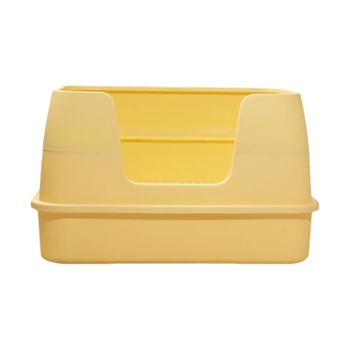 JISADER Oben offen, Katzentoilette, großes faltbares Katzentöpfchen, Spritzschutz, Katzentoilette, Katzentoilette, GELB JISADER Oben offen, Katzentoilette, großes faltbares Katzentöpfchen, Spritzschutz, Katzentoilette, Katzentoilette, GELB von JISADER