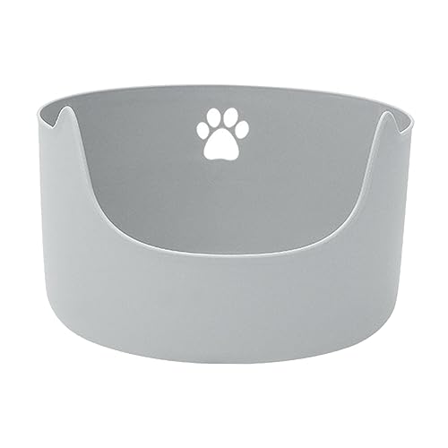 JISADER Offene Haustiertoilette, Katzentoilette, langlebig, erhöhter Katzensandkasten, Katzenstreubehälter, Katzentoilette, Kätzchentoilette für Hauskatzen, GRAU, XL JISADER Offene Haustiertoilette, Katzentoilette, langlebig, erhöhter Katzensandkasten, Katzenstreubehälter, Katzentoilette, Kätzchentoilette für Hauskatzen, GRAU, XL von JISADER