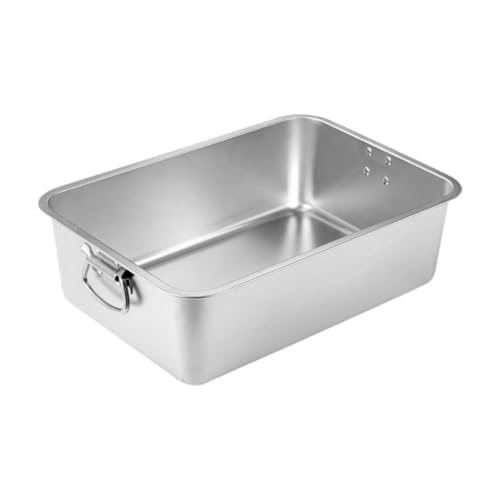 JISADER Offene Katzentoilette, Katzentoilette, Sandkasten, Töpfchen aus Edelstahl, Kätzchentoilette, M JISADER Offene Katzentoilette, Katzentoilette, Sandkasten, Töpfchen aus Edelstahl, Kätzchentoilette, M von JISADER