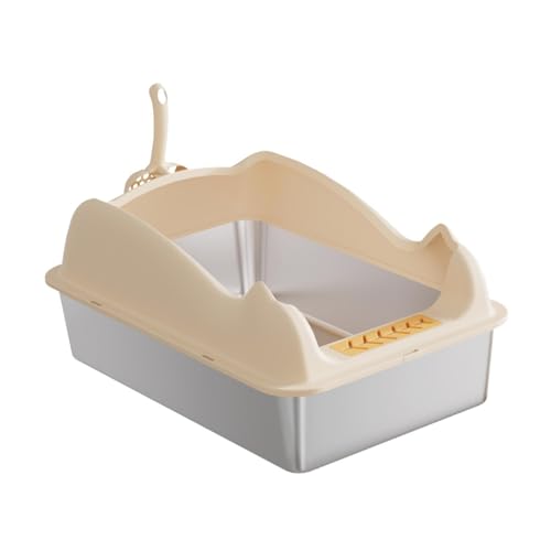 JISADER Offene Katzentoilette, Katzentoilette, Sandkasten für Haustiere, offene Katzentoilette für Katzen im Innenbereich, Khaki JISADER Offene Katzentoilette, Katzentoilette, Sandkasten für Haustiere, offene Katzentoilette für Katzen im Innenbereich, Khaki von JISADER