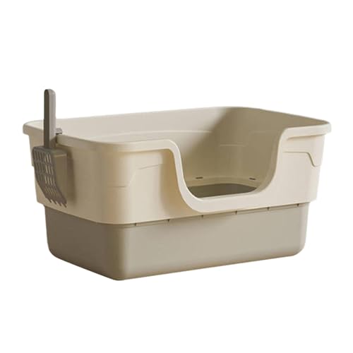 JISADER Offene Katzentoilette, Katzentoilette mit Katzenschaufel, Katzentoilette für Haustiere, Reinigungswerkzeug für große Räume, Bettpfanne, GRAU JISADER Offene Katzentoilette, Katzentoilette mit Katzenschaufel, Katzentoilette für Haustiere, Reinigungswerkzeug für große Räume, Bettpfanne, GRAU von JISADER