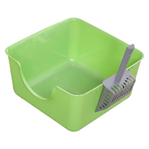 JISADER Offene Katzentoilette für Haustiere, Katzentoilette, Sandkasten, hochseitige Katzentoilette für kleine und große Katzen, zum Durchsieben der, Grün JISADER Offene Katzentoilette für Haustiere, Katzentoilette, Sandkasten, hochseitige Katzentoilette für kleine und große Katzen, zum Durchsieben der, Grün von JISADER