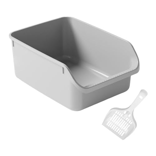 JISADER Offene Oberseite Haustier Haustier Katze Toilette Sandkasten Kätzchen Toilette Offene Katzenstreu Fall Extra groß, GRAU JISADER Offene Oberseite Haustier Haustier Katze Toilette Sandkasten Kätzchen Toilette Offene Katzenstreu Fall Extra groß, GRAU von JISADER
