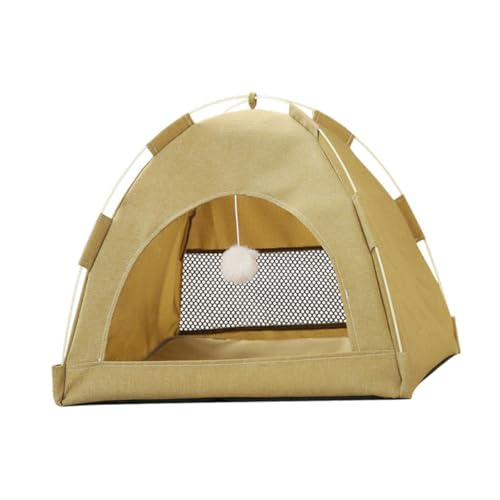 JISADER Pet Cat Zelt Welpe Zelt Waschbar komfortable tragbare Innenbettkatze für Kätzchen Katze außerhalb Welpen kleine Tiere, Gelb JISADER Pet Cat Zelt Welpe Zelt Waschbar komfortable tragbare Innenbettkatze für Kätzchen Katze außerhalb Welpen kleine Tiere, Gelb von JISADER