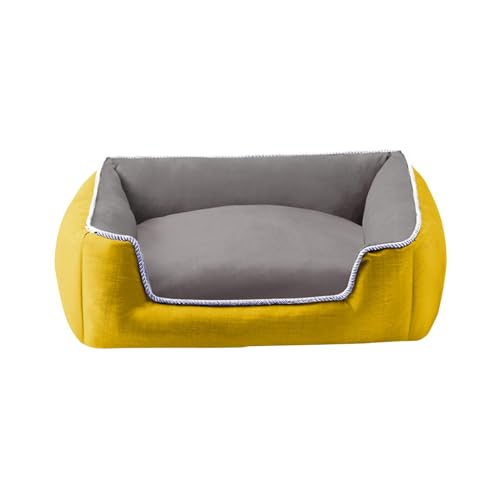 JISADER Pet House Hundebett, Abnehmbarer Bezug, für den Innenbereich, für Welpen, Sofa, Katzenbett für Zwinger, Schlafzimmer, Tierhandlung, mittelgroße, XL-Gelb JISADER Pet House Hundebett, Abnehmbarer Bezug, für den Innenbereich, für Welpen, Sofa, Katzenbett für Zwinger, Schlafzimmer, Tierhandlung, mittelgroße, XL-Gelb von JISADER