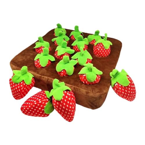 JISADER Plüschtier mit Erdbeermotiv, Erdbeerernte, Geschenke zur Interaktion mit Haustieren, lustiges Versteckspiel, Schnüffelspielzeug für Hunde und Katzen, l JISADER Plüschtier mit Erdbeermotiv, Erdbeerernte, Geschenke zur Interaktion mit Haustieren, lustiges Versteckspiel, Schnüffelspielzeug für Hunde und Katzen, l von JISADER