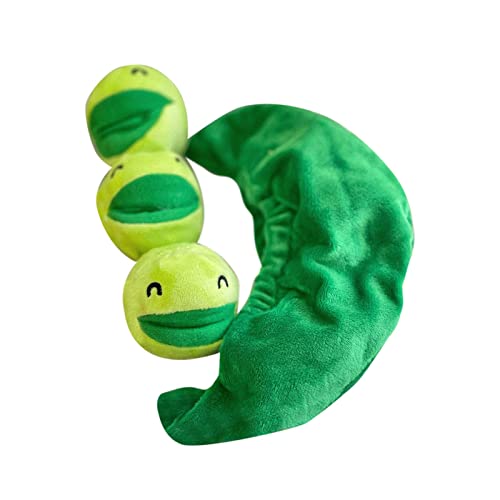 JISADER Quietschendes Hundespielzeug, Plüsch-Hundespielzeug, tragbar, Haustierzubehör, langsames Essen, Nahrungssuche, pädagogisches Spielzeug, Erbsenform JISADER Quietschendes Hundespielzeug, Plüsch-Hundespielzeug, tragbar, Haustierzubehör, langsames Essen, Nahrungssuche, pädagogisches Spielzeug, Erbsenform von JISADER