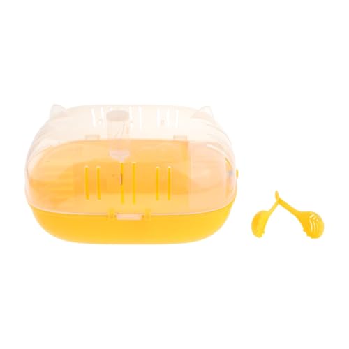 JISADER Reisen Hamsterträger kleines Tier im Freien Käfig Klar Chinchillas Carry Case für Eichhörnchen, mit Laufrad von JISADER