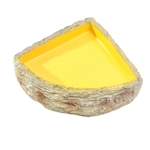 JISADER Reptilienwassergericht Reptilien Feeder Tank Accessoire Dekorative Fütterungsschale Lebensmittelgericht für Schildkröte Amphibienschildkröte Chamäleon, L von JISADER