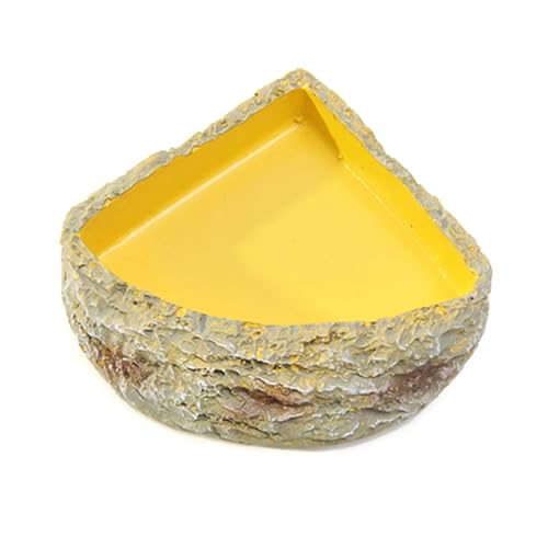 JISADER Reptilienwassergericht Reptilien Feeder Tank Accessoire Dekorative Fütterungsschale Lebensmittelgericht für Schildkröte Amphibienschildkröte Chamäleon, S von JISADER