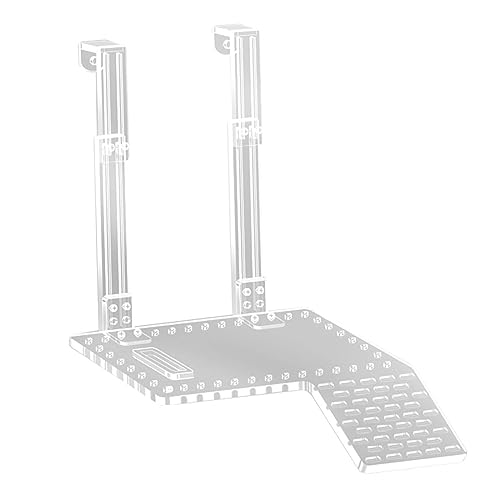 JISADER Schildkröten-Aalplattform, Schildkrötenrampe, Aquarium-Zubehör, transparente Bask-Terrasse, Ruheterrasse für Schildkröten, Eidechsen, Salamander, 25X27,8X6,5cm von JISADER