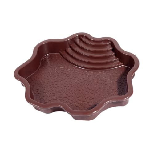 JISADER Schildkröten-Wasserbadschale, Schildkröten-Futternapf, Terrarienschale, Reptilien-Badebecken für Eidechsen, Bräunliches Rot JISADER Schildkröten-Wasserbadschale, Schildkröten-Futternapf, Terrarienschale, Reptilien-Badebecken für Eidechsen, Bräunliches Rot von JISADER