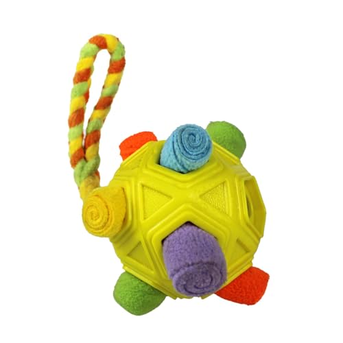 JISADER Schnüffelball für Haustiere, interaktives Spiel für Haustiere, tragbares Schnüffelspielzeug für Hunde, Gelb von JISADER