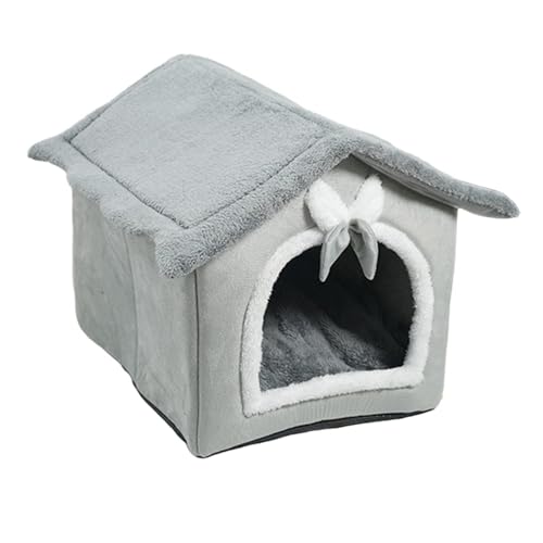 JISADER Schönes Katzenbetthaus, Haustierbett, bequemes Katzenzelt, Haustierkissen, warme Höhle, Haustierbett, Kätzchen, Unterschlupf für Kätzchen, Hunde und, L JISADER Schönes Katzenbetthaus, Haustierbett, bequemes Katzenzelt, Haustierkissen, warme Höhle, Haustierbett, Kätzchen, Unterschlupf für Kätzchen, Hunde und, L von JISADER