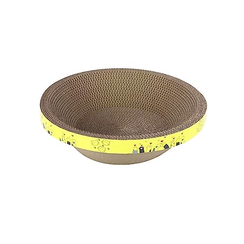 JISADER Schüsselförmige Platte, Katzenkratzbrett, Pappe, Katzenkratzkissen, Nest, verdicktes Wellpapier, Kitty-Schleifklaue, langlebiges Katzenkratzbett, l JISADER Schüsselförmige Platte, Katzenkratzbrett, Pappe, Katzenkratzkissen, Nest, verdicktes Wellpapier, Kitty-Schleifklaue, langlebiges Katzenkratzbett, l von JISADER