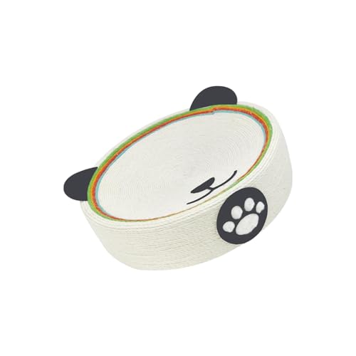 JISADER Sisal-Katzenkratzer, langlebiges Krallenspielzeug, Schlafbett für Haustierkatzen, Haustierbedarf, Panda von JISADER