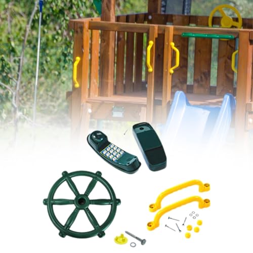 JISADER Spielzeug für Kinder, Lenkrad Und Klettergerüst Kits, Zubehör für Rollenspiele Ab 3 Jahren, mit Griffen JISADER Spielzeug für Kinder, Lenkrad Und Klettergerüst Kits, Zubehör für Rollenspiele Ab 3 Jahren, mit Griffen von JISADER