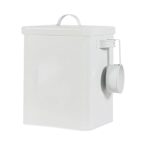 JISADER Tiernahrung Lagerung Container Tiernahrung Spender Hundefutter Eimer Reis Zucker Bins für Outdoor, Weiss von JISADER