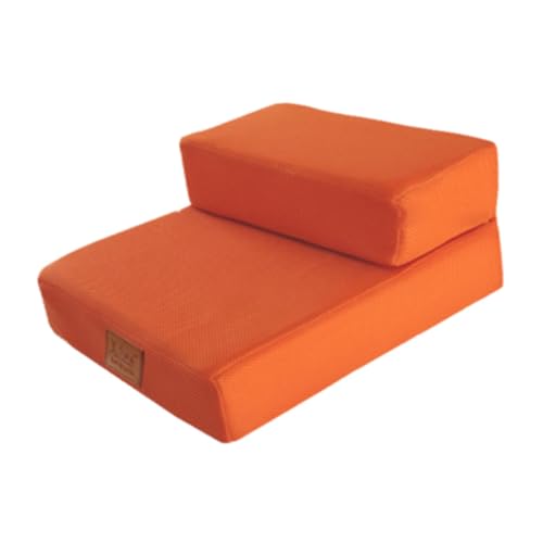JISADER Treppen für Hunde für Kleine Helle Hundestufen für Das Obere Bett Und Die Bequemen Süßen Haustierstufen für Tiere, Orange JISADER Treppen für Hunde für Kleine Helle Hundestufen für Das Obere Bett Und Die Bequemen Süßen Haustierstufen für Tiere, Orange von JISADER