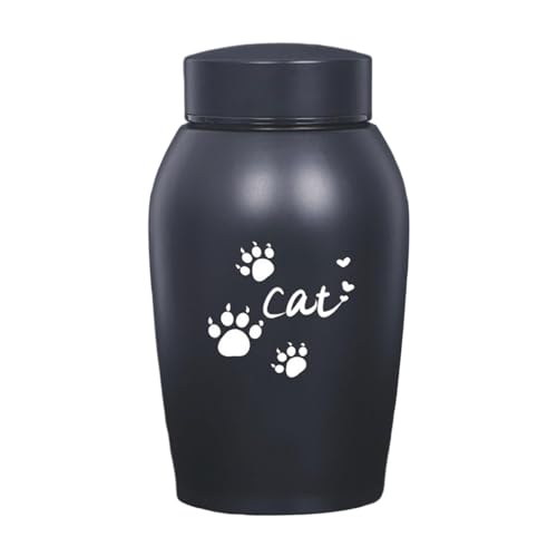 JISADER Urne für Hunde Und Katzenasche Aus Edelstahl, für Haustiere, Beerdigungsurne, Erinnerungsgeschenk, Tragbar, bis zu 27,2 Kg, Premium Urne, Kätzchen, Stil b von JISADER