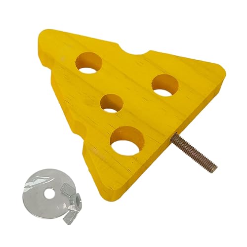 JISADER Vogel Barsch Stehen Spielzeug Käfig Zubehör Papagei Kauen Holz Plattform Schleifen Stange für Vögel Beine, Dreieck von JISADER