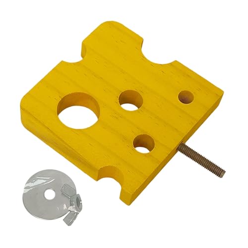 JISADER Vogel Barsch Stehen Spielzeug Käfig Zubehör Papagei Kauen Holz Plattform Schleifen Stange für Vögel Beine, Rechteck von JISADER