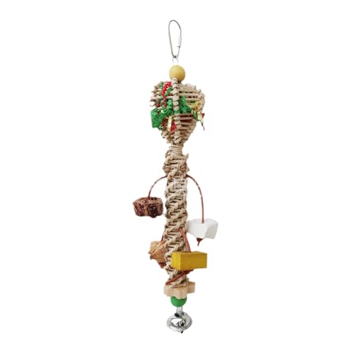 JISADER Vogel-Kauspielzeug, Papageien-Spielzeug, Zerkleinerungsspielzeug, Käfig-beißspielzeug für Turteltauben, Finken, Sittiche, 6x34cm JISADER Vogel-Kauspielzeug, Papageien-Spielzeug, Zerkleinerungsspielzeug, Käfig-beißspielzeug für Turteltauben, Finken, Sittiche, 6x34cm von JISADER