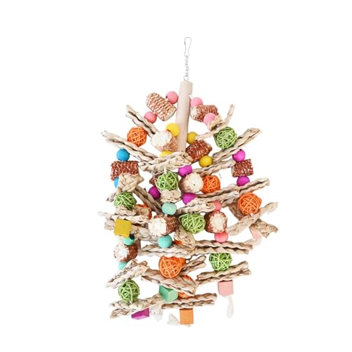 JISADER Vogel Kauspielzeug Vögel Käfig Hängendes Spielzeug Vogelspielzeug Papagei Spielzeug für Kakadus, 36cmx18cm JISADER Vogel Kauspielzeug Vögel Käfig Hängendes Spielzeug Vogelspielzeug Papagei Spielzeug für Kakadus, 36cmx18cm von JISADER