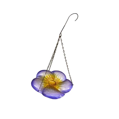JISADER Vogelfutterstation mit Kette Und Haken für Einfache Reinigung Im Garten Oder auf Der Terrasse, Lila Gelb JISADER Vogelfutterstation mit Kette Und Haken für Einfache Reinigung Im Garten Oder auf Der Terrasse, Lila Gelb von JISADER