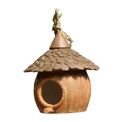JISADER Vogelhaus für draußen, Vogelschutz, vielseitiges Vogelhaus, Ornament, kreatives, Vogelzuchtbox für Papageienhof, Kokosnussform JISADER Vogelhaus für draußen, Vogelschutz, vielseitiges Vogelhaus, Ornament, kreatives, Vogelzuchtbox für Papageienhof, Kokosnussform von JISADER