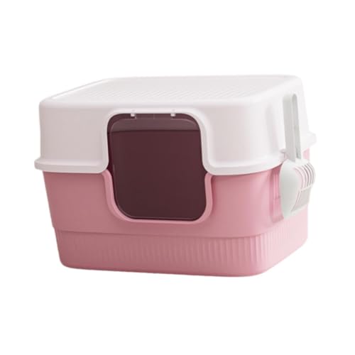 JISADER Vollständig abgedeckte Katzentoilette, Haustier-Katzentoilette, Sandkasten, Haustiertoilette für kleine Haustiere, Rosa JISADER Vollständig abgedeckte Katzentoilette, Haustier-Katzentoilette, Sandkasten, Haustiertoilette für kleine Haustiere, Rosa von JISADER