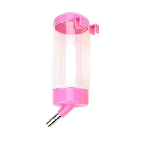 JISADER Wasserflasche für kleine Tiere, Rennmaus-Wasserspender, Haustier-Trinkbrunnen, Kaninchen-Trinkflasche für Kaninchen, Rosa von JISADER