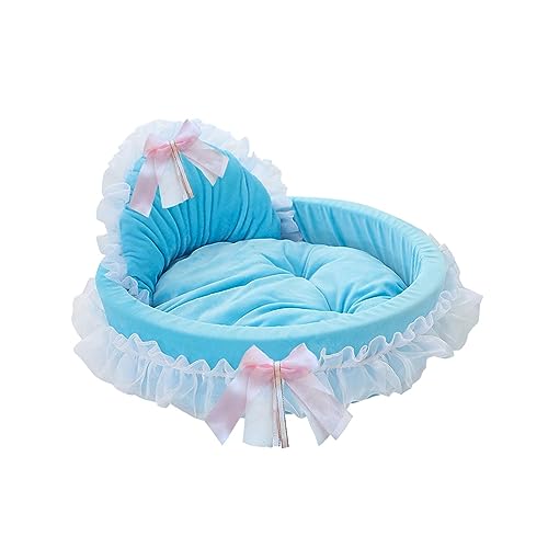 JISADER Weiches Plüsch-Hundebett, Zwinger, niedliches, gemütliches Katzennest, Kissenmatratze, warmes Nest, Welpenhöhlenbetten, tragbares, selbstwärmendes, Blau, l JISADER Weiches Plüsch-Hundebett, Zwinger, niedliches, gemütliches Katzennest, Kissenmatratze, warmes Nest, Welpenhöhlenbetten, tragbares, selbstwärmendes, Blau, l von JISADER