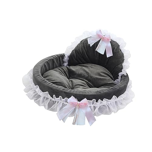 JISADER Weiches Plüsch-Hundebett, Zwinger, niedliches, gemütliches Katzennest, Kissenmatratze, warmes Nest, Welpenhöhlenbetten, tragbares, selbstwärmendes, GRAU, l JISADER Weiches Plüsch-Hundebett, Zwinger, niedliches, gemütliches Katzennest, Kissenmatratze, warmes Nest, Welpenhöhlenbetten, tragbares, selbstwärmendes, GRAU, l von JISADER