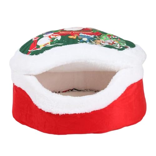 JISADER Weihnachts-Katzenhaus, Katzenbett, Weihnachts-Hundebett, Weihnachts-Kätzchenhütte, Versteck für Kätzchen und Katzen, GrÜn JISADER Weihnachts-Katzenhaus, Katzenbett, Weihnachts-Hundebett, Weihnachts-Kätzchenhütte, Versteck für Kätzchen und Katzen, GrÜn von JISADER