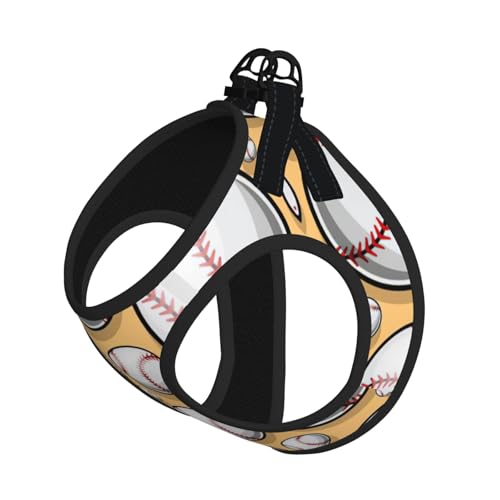 Hundegeschirr mit Baseball-Muster, Softball-Design, sportliches Design, bedruckt, Sommer-Geschirr mit Leine, verstellbar und reflektierend, für Welpen, Haustiere Hundegeschirr mit Baseball-Muster, Softball-Design, sportliches Design, bedruckt, Sommer-Geschirr mit Leine, verstellbar und reflektierend, für Welpen, Haustiere von JIUTY