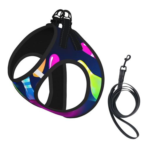 Hundegeschirr mit Bowlingbällen und Leine, verstellbar und reflektierend, für Welpen, Haustiere Hundegeschirr mit Bowlingbällen und Leine, verstellbar und reflektierend, für Welpen, Haustiere von JIUTY