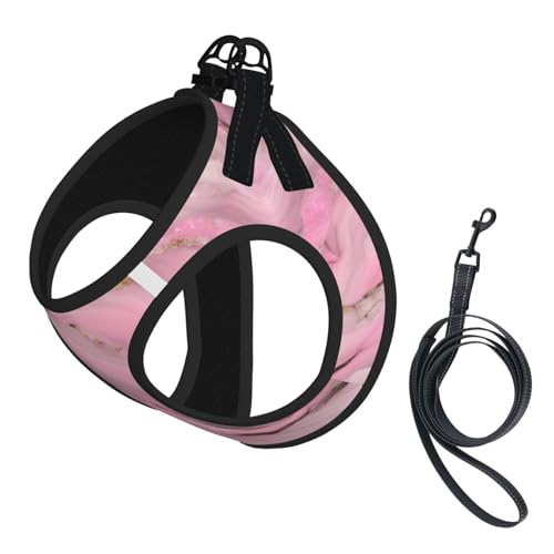 Hundegeschirr mit Leine, Marmor-Textur, bedruckt, verstellbar, reflektierend, für Welpen, Haustiere Hundegeschirr mit Leine, Marmor-Textur, bedruckt, verstellbar, reflektierend, für Welpen, Haustiere von JIUTY