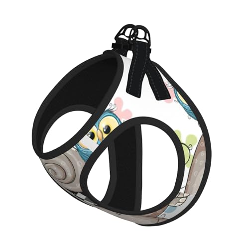 Hundegeschirr mit Leine, Motiv: Cartoon-Elefant und Eulen, Blumendruck, verstellbar und reflektierend, für Welpen, Haustiere Hundegeschirr mit Leine, Motiv: Cartoon-Elefant und Eulen, Blumendruck, verstellbar und reflektierend, für Welpen, Haustiere von JIUTY