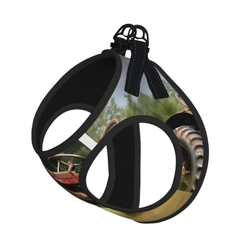 Hundegeschirr mit Leine, Motiv: Old Tractor Photoes Farm-Druck, verstellbar und reflektierend, für Welpen, Haustiere Hundegeschirr mit Leine, Motiv: Old Tractor Photoes Farm-Druck, verstellbar und reflektierend, für Welpen, Haustiere von JIUTY