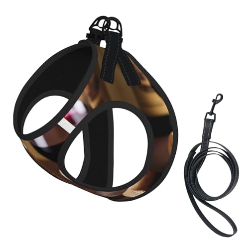 Hundegeschirr mit Leine, verstellbar, reflektierend, Weinkorkdruck, Welpengeschirr Hundegeschirr mit Leine, verstellbar, reflektierend, Weinkorkdruck, Welpengeschirr von JIUTY