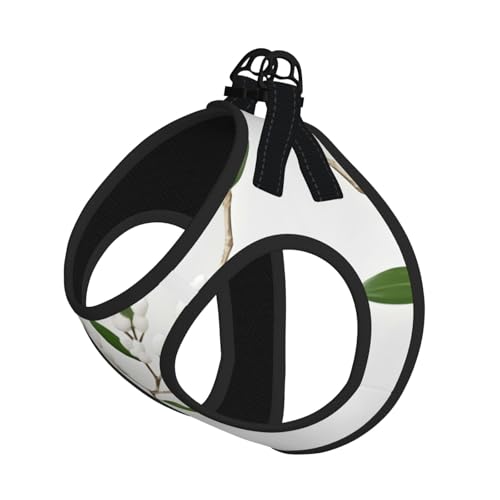 Hundegeschirr mit Leine, verstellbar, reflektierend, Wildgrün, Zweigdruck, Weiß Hundegeschirr mit Leine, verstellbar, reflektierend, Wildgrün, Zweigdruck, Weiß von JIUTY