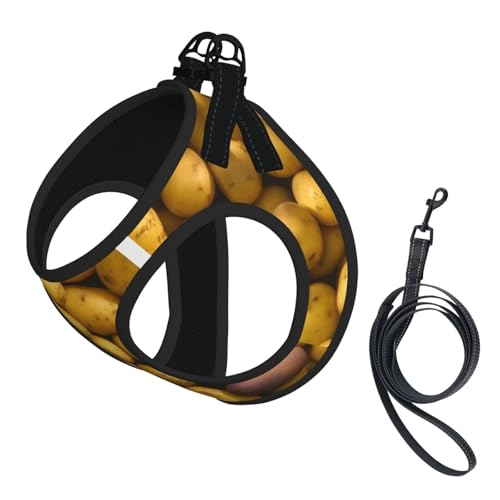 Hundegeschirr mit Leine und Leine mit vielen Kartoffeln, verstellbar und reflektierend, zum Hineinsteigen Hundegeschirr mit Leine und Leine mit vielen Kartoffeln, verstellbar und reflektierend, zum Hineinsteigen von JIUTY